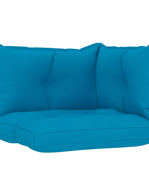 Încărcați imaginea în vizualizatorul Galerie, Perne de canapea din paleți, 3 buc, albastru, material textil Lando - Lando
