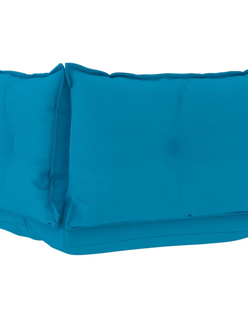 Încărcați imaginea în vizualizatorul Galerie, Perne de canapea din paleți, 3 buc, albastru, material textil Lando - Lando
