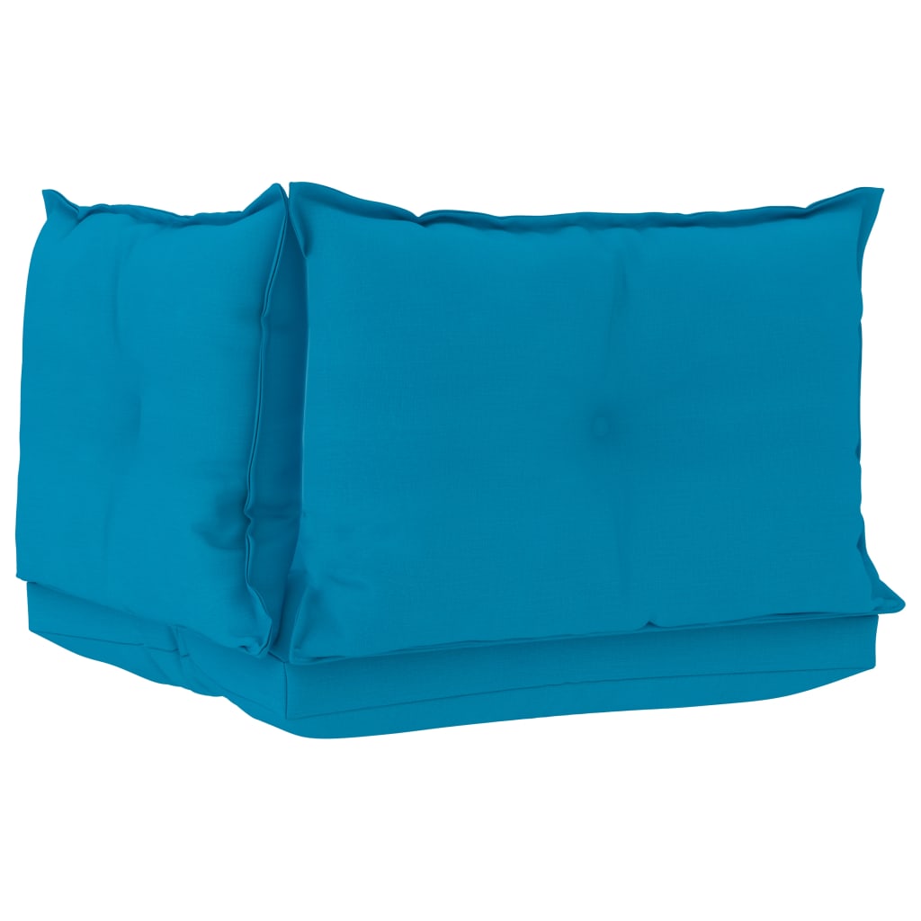 Perne de canapea din paleți, 3 buc, albastru, material textil Lando - Lando