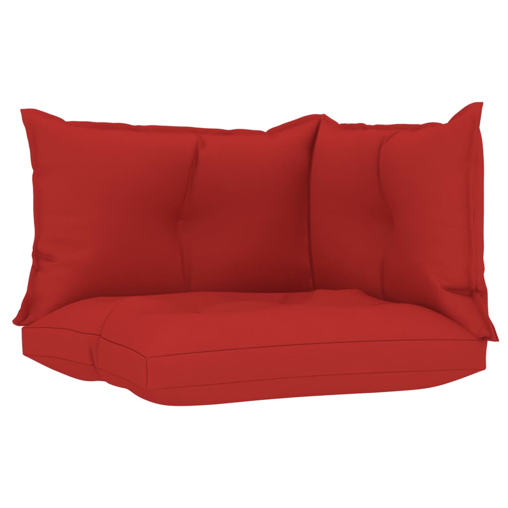 Perne pentru canapea din paleți 3 buc, roșu, material textil Lando - Lando