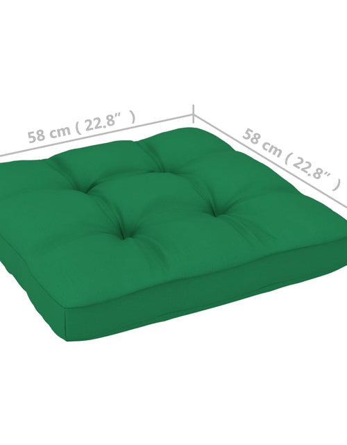 Încărcați imaginea în vizualizatorul Galerie, Pernă pentru canapea din paleți, verde, 58 x 58 x 10 cm Lando - Lando
