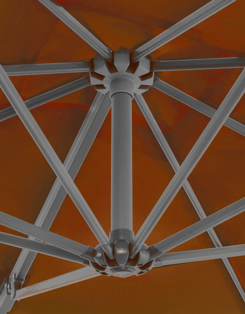 Загрузите изображение в средство просмотра галереи, Umbrelă suspendată cu stâlp aluminiu, cărămiziu, 250x250 cm Lando - Lando
