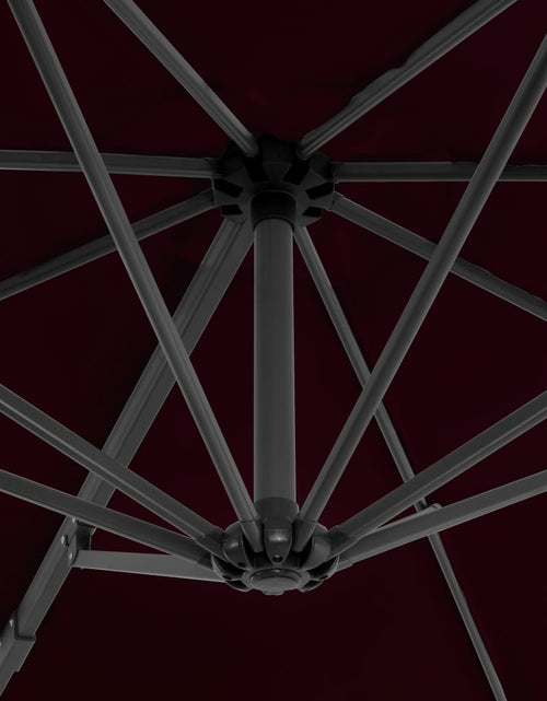 Загрузите изображение в средство просмотра галереи, Umbrelă suspendată cu stâlp din aluminiu, roșu, 300 cm Lando - Lando
