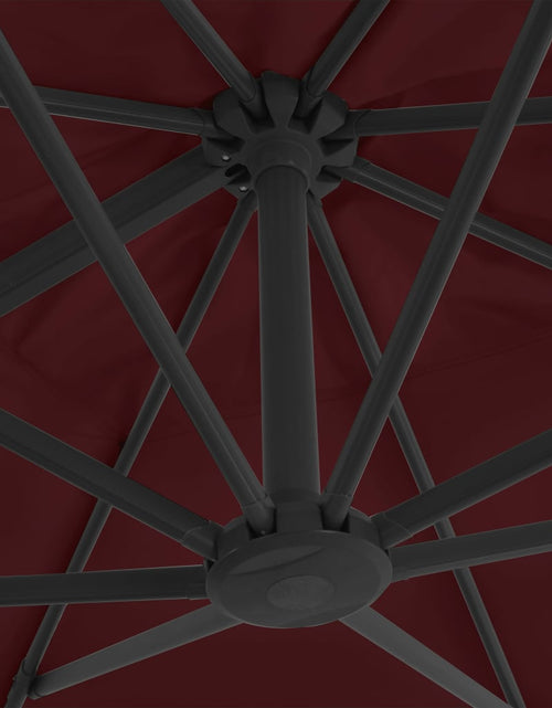Загрузите изображение в средство просмотра галереи, Umbrelă în consolă cu stâlp de aluminiu, roșu bordo, 400x300 cm Lando - Lando
