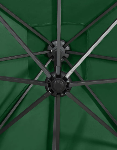 Încărcați imaginea în vizualizatorul Galerie, Umbrelă suspendată cu stâlp și LED-uri, verde, 250 cm Lando - Lando
