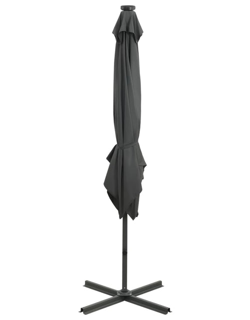 Încărcați imaginea în vizualizatorul Galerie, Umbrelă suspendată cu stâlp și LED-uri, antracit, 250 cm Lando - Lando

