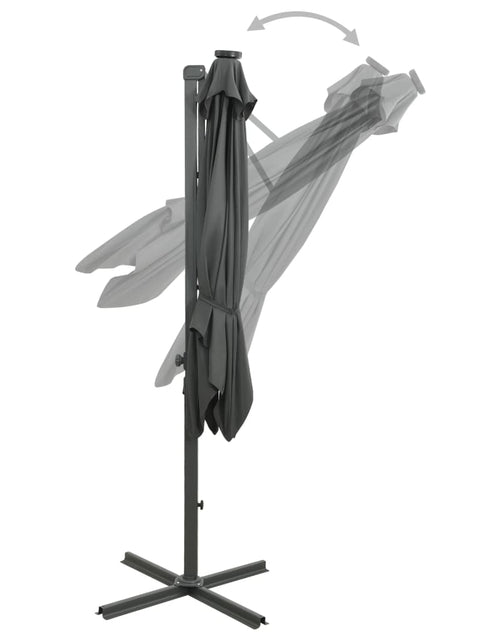 Încărcați imaginea în vizualizatorul Galerie, Umbrelă suspendată cu stâlp și LED-uri, antracit, 250 cm Lando - Lando
