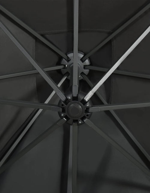 Загрузите изображение в средство просмотра галереи, Umbrelă suspendată cu stâlp și LED-uri, antracit, 250 cm Lando - Lando
