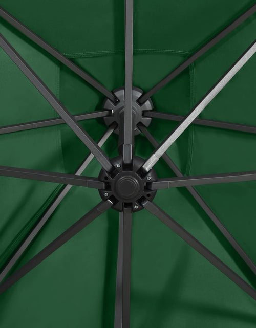 Încărcați imaginea în vizualizatorul Galerie, Umbrelă suspendată cu stâlp și LED-uri, verde, 300 cm - Lando

