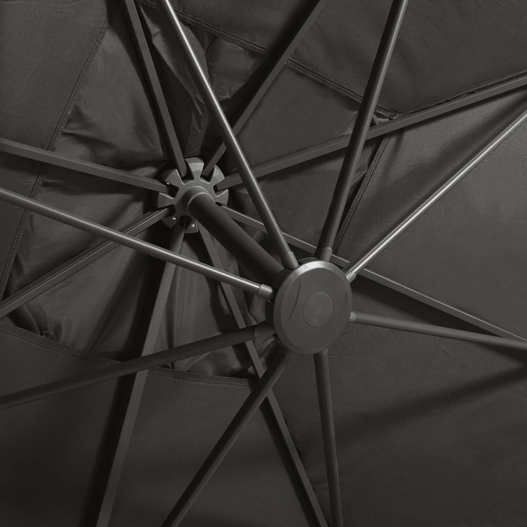 Umbrelă suspendată cu stâlp și LED-uri, antracit, 300 cm Lando - Lando