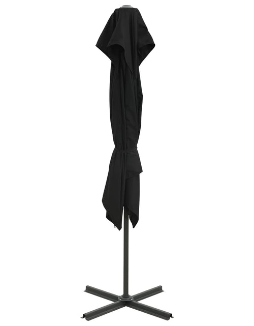Încărcați imaginea în vizualizatorul Galerie, Umbrelă suspendată cu înveliș dublu, negru, 250x250 cm - Lando
