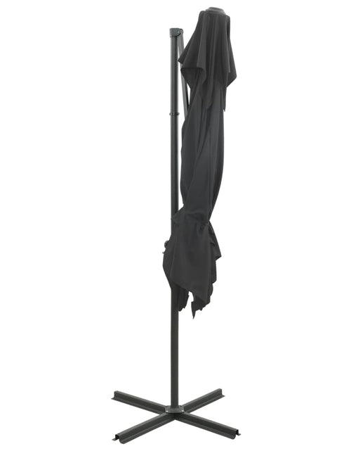 Încărcați imaginea în vizualizatorul Galerie, Umbrelă suspendată cu înveliș dublu, antracit, 250x250 cm Lando - Lando

