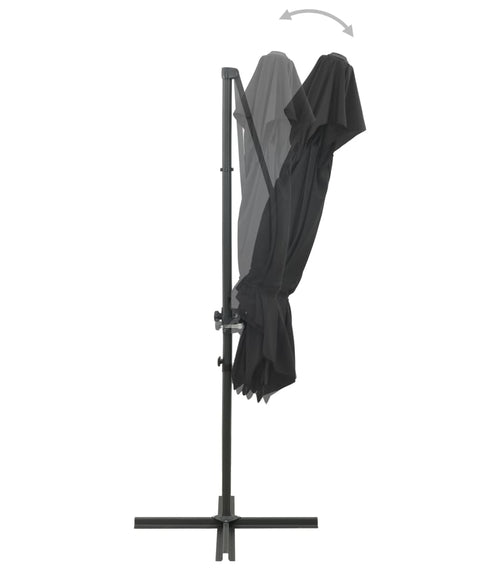 Încărcați imaginea în vizualizatorul Galerie, Lando-Umbrelă suspendată cu înveliș dublu, antracit, 250x250 cm- mobila
