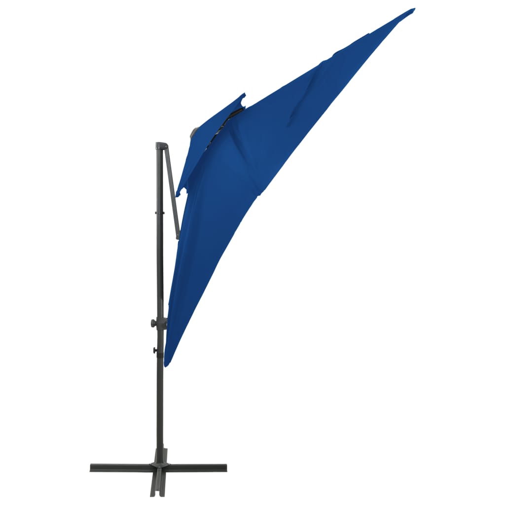 Umbrelă suspendată cu înveliș dublu, albastru azuriu 250x250 cm Lando - Lando