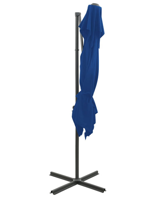 Загрузите изображение в средство просмотра галереи, Umbrelă suspendată cu înveliș dublu, albastru azuriu 250x250 cm Lando - Lando
