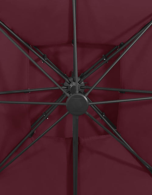 Загрузите изображение в средство просмотра галереи, Umbrelă suspendată cu înveliș dublu, roșu bordo, 300x300 cm Lando - Lando
