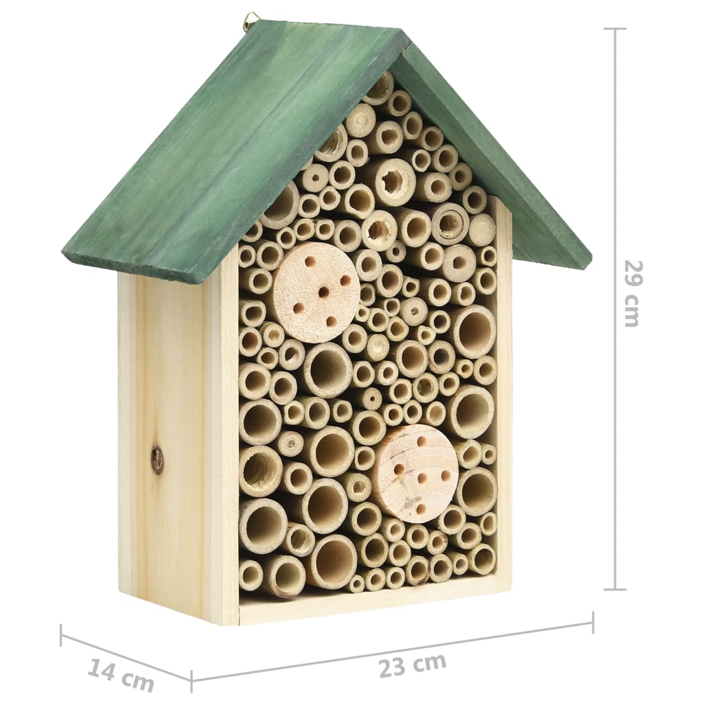 Casă pentru insecte, 2 buc., 23x14x29 cm, lemn masiv de brad Lando - Lando