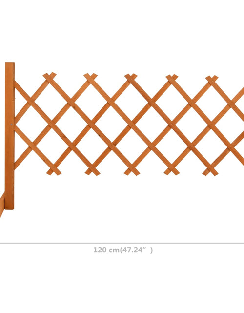 Încărcați imaginea în vizualizatorul Galerie, Gard cu zăbrele de grădină, portocaliu, 120x60 cm, lemn de brad Lando - Lando
