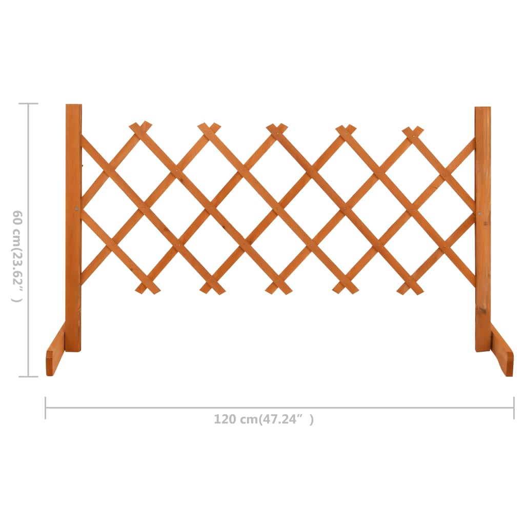 Gard cu zăbrele de grădină, portocaliu, 120x60 cm, lemn de brad Lando - Lando