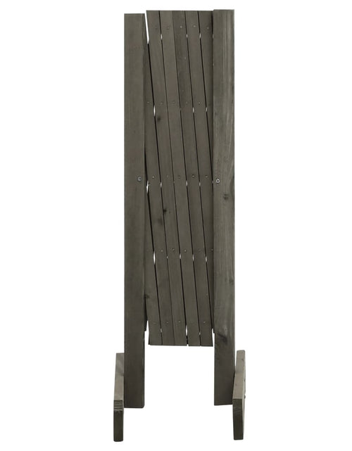 Загрузите изображение в средство просмотра галереи, Gard cu zăbrele de grădină, gri, 120x60 cm, lemn masiv de brad - Lando
