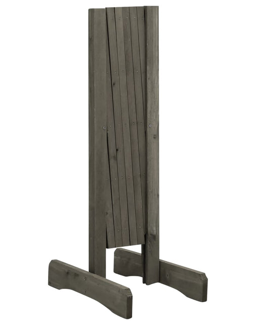 Загрузите изображение в средство просмотра галереи, Gard cu zăbrele de grădină, gri, 120x60 cm, lemn masiv de brad - Lando
