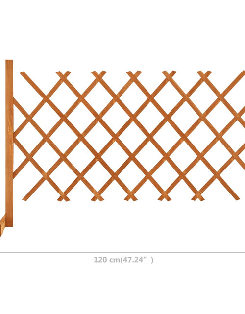 Încărcați imaginea în vizualizatorul Galerie, Gard cu zăbrele de grădină, portocaliu, 120x90 cm, lemn de brad Lando - Lando
