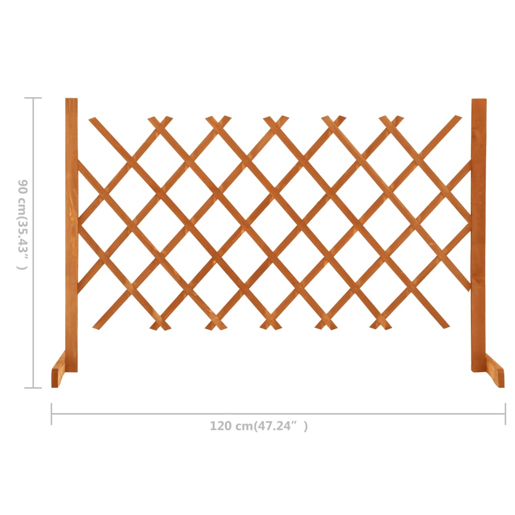Gard cu zăbrele de grădină, portocaliu, 120x90 cm, lemn de brad Lando - Lando