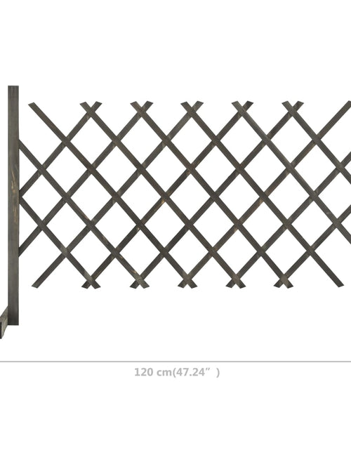 Încărcați imaginea în vizualizatorul Galerie, Gard cu zăbrele de grădină, gri, 120x90 cm, lemn masiv de brad. Lando - Lando
