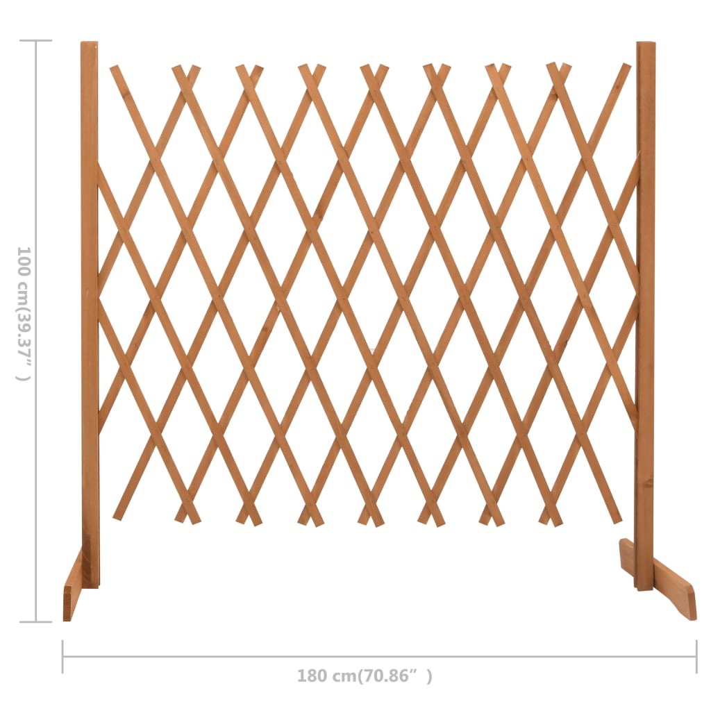 Gard cu zăbrele de grădină, portocaliu, 180x100 cm, lemn brad Lando - Lando