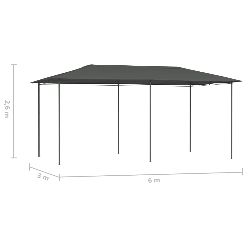 Pavilion, antracit, 3x6x2,6 m, 160 g/m² Lando - Lando