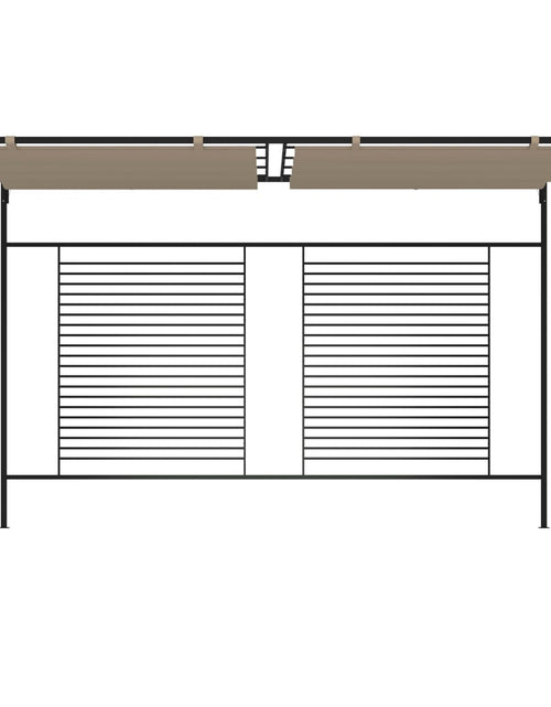Încărcați imaginea în vizualizatorul Galerie, Pavilion grădină, acoperiș retractabil gri taupe 3x4x2,3 m 180 g/m² Lando - Lando
