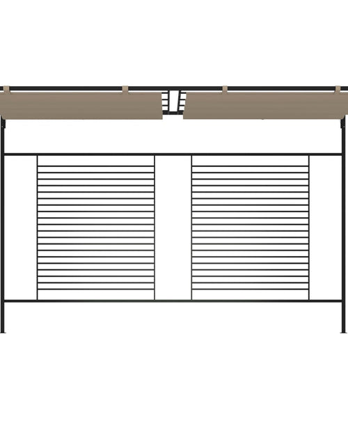 Загрузите изображение в средство просмотра галереи, Pavilion grădină, acoperiș retractabil gri taupe 3x4x2,3 m 180 g/m² Lando - Lando
