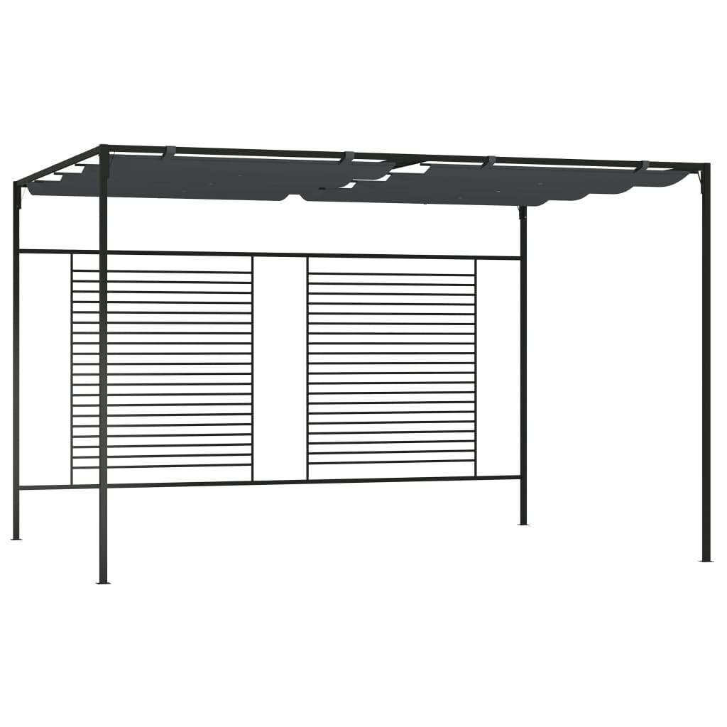 Pavilion cu acoperiș retractabil, antracit, 4x3x2,3 m, 180 g/m² Lando - Lando