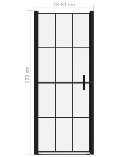 Încărcați imaginea în vizualizatorul Galerie, Ușă de duș, negru, 81 x 195 cm, sticlă securizată - Lando

