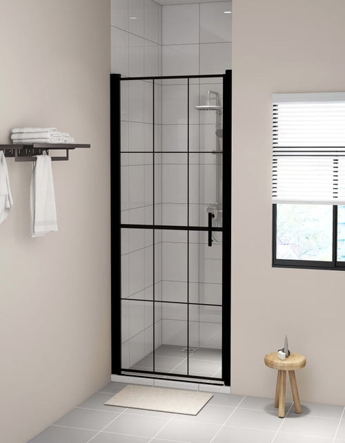 Încărcați imaginea în vizualizatorul Galerie, Ușă de duș, negru, 81 x 195 cm, sticlă securizată - Lando
