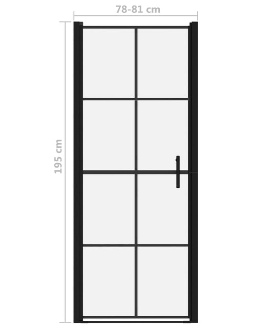 Загрузите изображение в средство просмотра галереи, Ușă de duș, negru, 81 x 195 cm, sticlă securizată Lando - Lando
