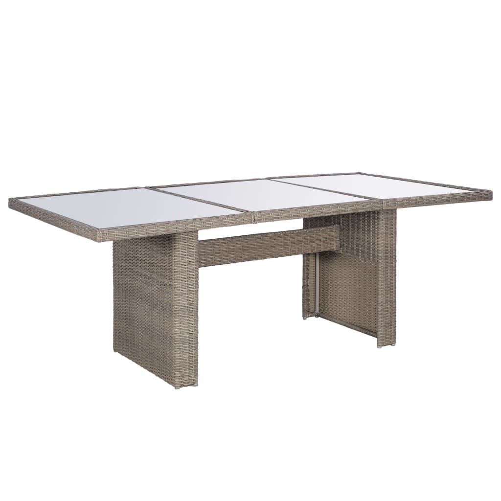 Set mobilier de exterior, 9 piese, maro, poliratan - Lando