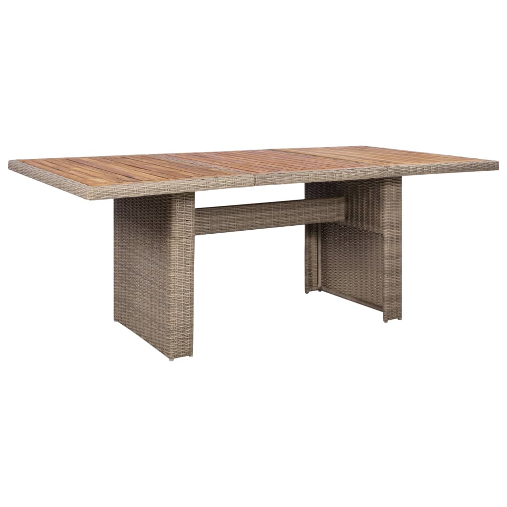 Set mobilier de exterior, 9 piese, maro, poliratan - Lando