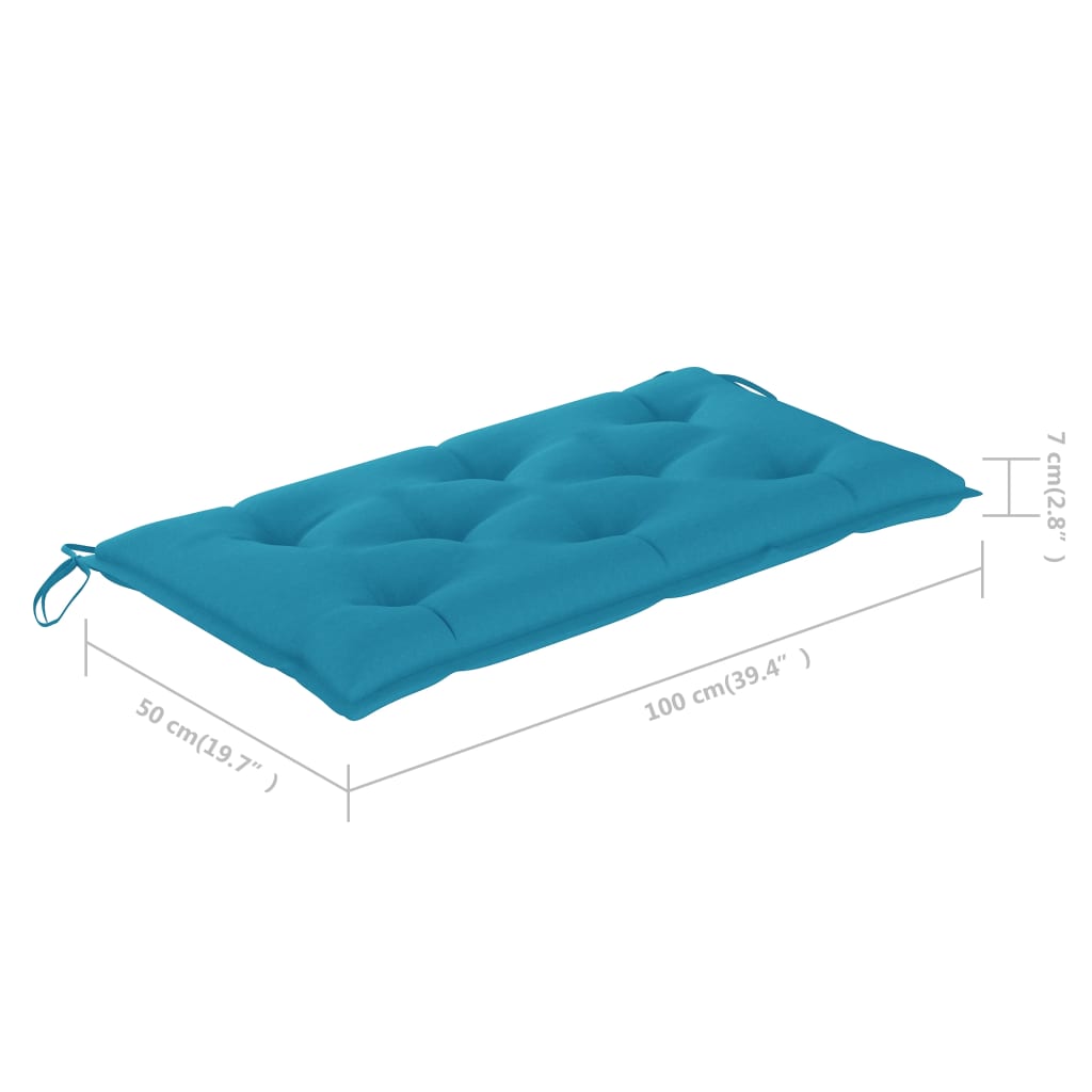 Lando-Pernă bancă de grădină, albastru deschis, 100x50x7 cm, textil- lando.md