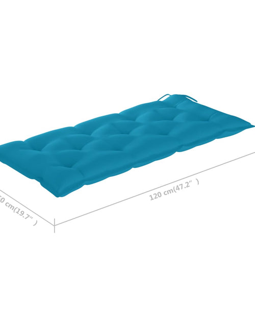 Загрузите изображение в средство просмотра галереи, Pernă bancă de grădină, albastru deschis, 120x50x7 cm, textil Lando - Lando
