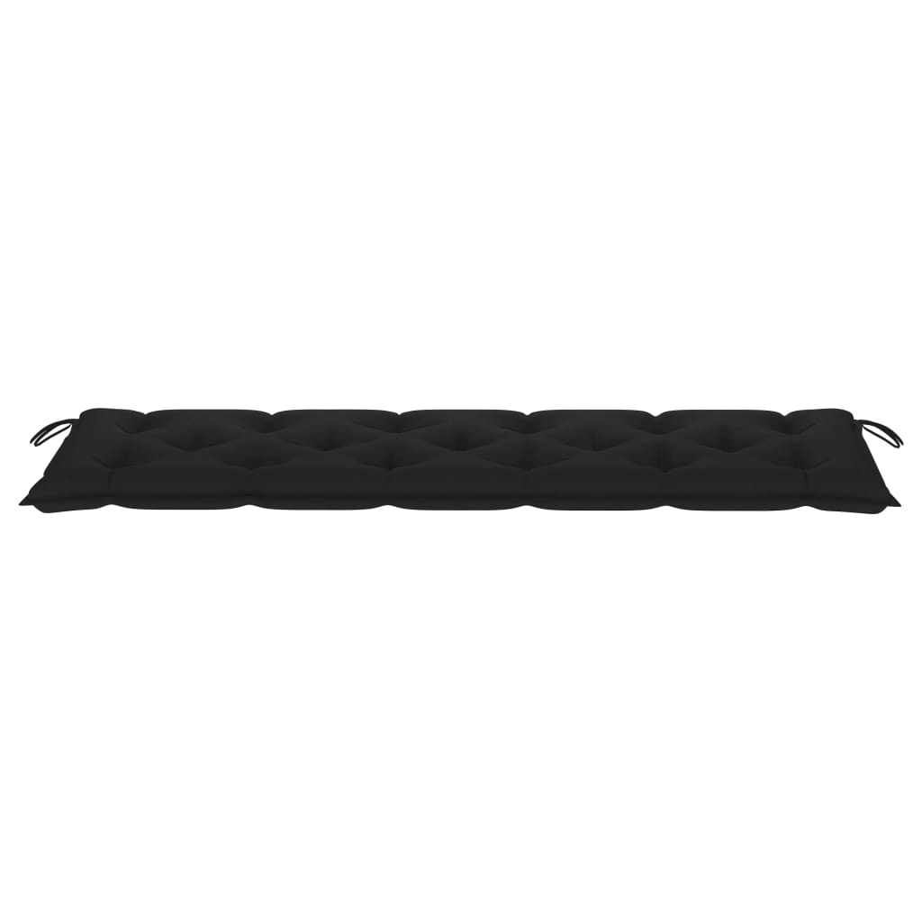 Pernă pentru bancă de grădină, negru, 180x50x7 cm, textil Lando - Lando