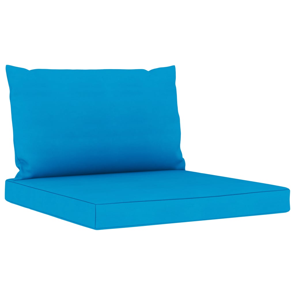 Lando-Perne canapea din paleți, 2 buc., albastru deschis, textil- mobila
