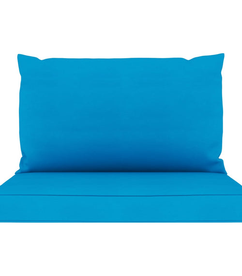 Încărcați imaginea în vizualizatorul Galerie, Lando-Perne canapea din paleți, 2 buc., albastru deschis, textil- mobila
