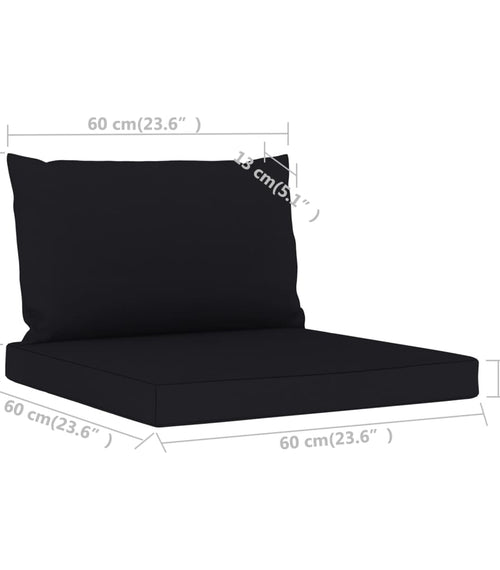 Încărcați imaginea în vizualizatorul Galerie, Lando-Perne de canapea din paleți, 2 buc., negru, material textil- lando.md
