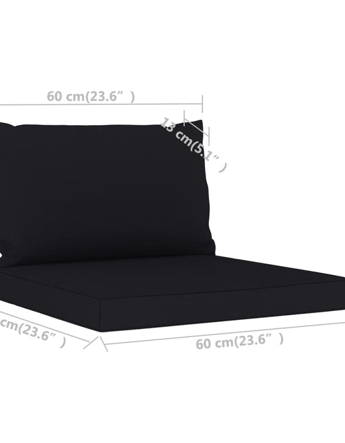 Загрузите изображение в средство просмотра галереи, Perne de canapea din paleți, 2 buc., negru, material textil Lando - Lando
