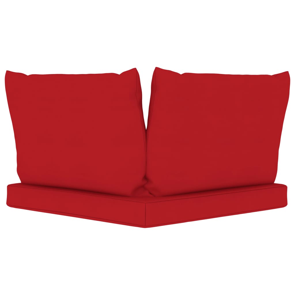 Perne pentru canapea din paleți, 3 buc., roșu, material textil Lando - Lando