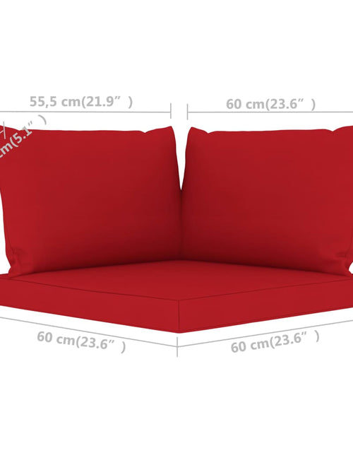 Încărcați imaginea în vizualizatorul Galerie, Perne pentru canapea din paleți, 3 buc., roșu, material textil Lando - Lando
