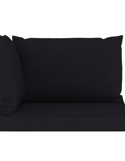Încărcați imaginea în vizualizatorul Galerie, Perne de canapea din paleți, 3 buc., negru, material textil Lando - Lando
