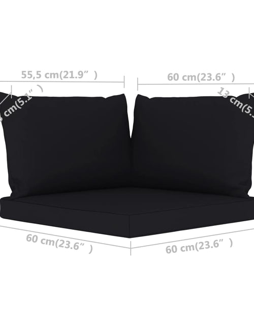 Încărcați imaginea în vizualizatorul Galerie, Perne de canapea din paleți, 3 buc., negru, material textil Lando - Lando
