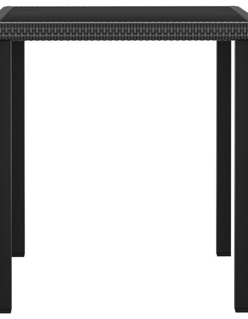Încărcați imaginea în vizualizatorul Galerie, Masă de grădină, negru, 70x70x73 cm, poliratan - Lando
